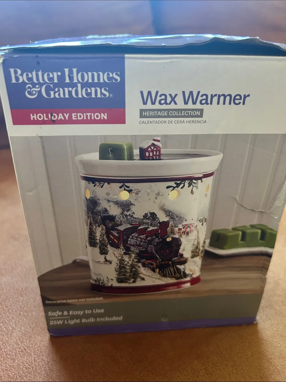 Better Homes And Gardens Holiday Wax Warmer with Red Train and Green Trees